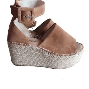Free People Coastal Platform Wedge Sandals Size 37